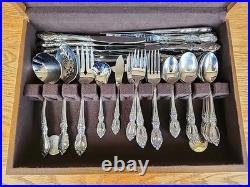 Vintage 69 PIECE Wordsworth- OC Stainless Flatware By Oneida USA With Case
