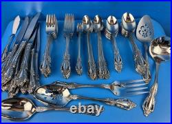 Vintage 77 Pc Oneida Raphael Stainless Flatware Set Service Hostess Pieces