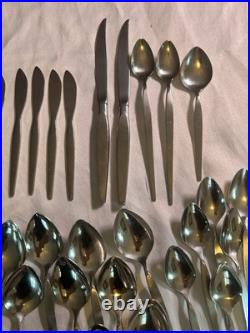 Vintage MCM ONEIDA COMMUNITY SATINIQUE (older) stainless flatware set 56 pieces