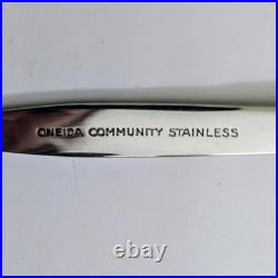 Vintage MCM ONEIDA COMMUNITY SATINIQUE (older) stainless flatware set 75 pieces