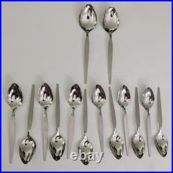 Vintage MCM ONEIDA COMMUNITY SATINIQUE (older) stainless flatware set 75 pieces