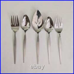 Vintage MCM ONEIDA COMMUNITY SATINIQUE (older) stainless flatware set 75 pieces