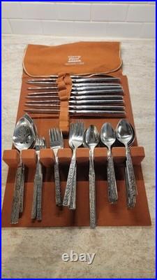 Vintage MCM Oneida CAPRI Distinction Deluxe HH Stainless Flatware Set 94pc EUC