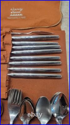 Vintage MCM Oneida CAPRI Distinction Deluxe HH Stainless Flatware Set 94pc EUC