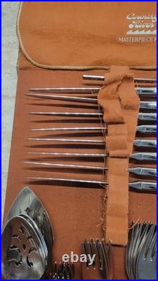 Vintage MCM Oneida CAPRI Distinction Deluxe HH Stainless Flatware Set 94pc EUC