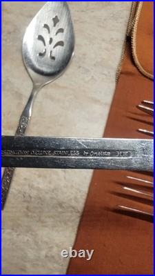 Vintage MCM Oneida CAPRI Distinction Deluxe HH Stainless Flatware Set 94pc EUC