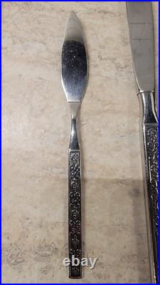 Vintage MCM Oneida CAPRI Distinction Deluxe HH Stainless Flatware Set 94pc EUC