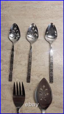 Vintage MCM Oneida CAPRI Distinction Deluxe HH Stainless Flatware Set 94pc EUC