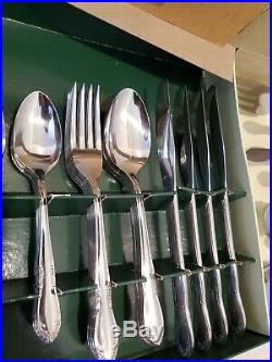 Vintage NOS 55 Pc ONEIDA PLANTATION STAINLESS, NEVER USED, SERVICE for 8