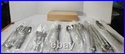 Vintage NOS Sealed 50 pc WM A Rogers Oneida Fenway Stainless Steel Flatware Set