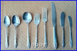 Vintage ONEIDA Community EVENING STAR Stainless Steel Flatware 75 pieces in box