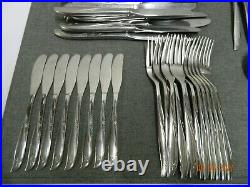 Vintage ONEIDA Community Twin Star Stainless Flatware Atomic MCM (74) pieces
