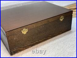 Vintage ONEIDA Community VENETIA Stainless Flatware SERVICE FOR 12 & Wood Case