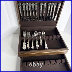 Vintage ONEIDA Distinction Deluxe HH Flatware 80 Piece Boxed Set