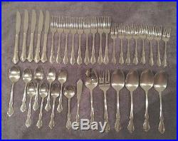 Vintage ONEIDA Oneidacraft Deluxe Stainless Steel 38 Pieces CHATEAU Flatware USA