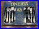Vintage Oneida 64 Pc Satin Camber Flatware Set Service for 12 Made in USA 18/8