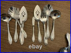 Vintage Oneida Community Heiress Stainless Flatware Large Set Of 118 Pieces