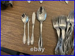 Vintage Oneida Community Heiress Stainless Flatware Large Set Of 118 Pieces
