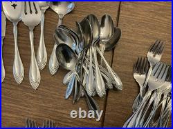 Vintage Oneida Community Heiress Stainless Flatware Large Set Of 118 Pieces