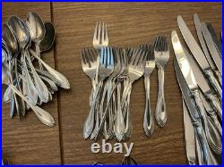 Vintage Oneida Community Heiress Stainless Flatware Large Set Of 118 Pieces