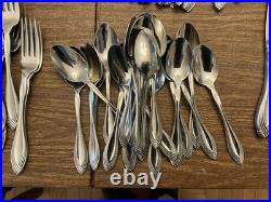 Vintage Oneida Community Heiress Stainless Flatware Large Set Of 118 Pieces