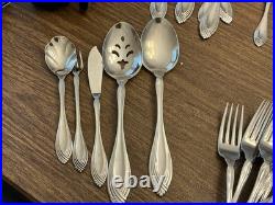 Vintage Oneida Community Heiress Stainless Flatware Large Set Of 118 Pieces