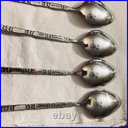 Vintage Oneida Community Madrid Stainless 45 Pcs- 9 Place Settings Black Accent