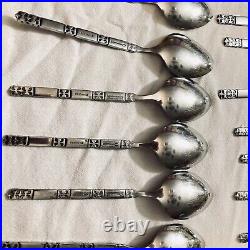 Vintage Oneida Community Madrid Stainless 45 Pcs- 9 Place Settings Black Accent