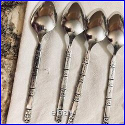 Vintage Oneida Community Madrid Stainless 45 Pcs- 9 Place Settings Black Accent