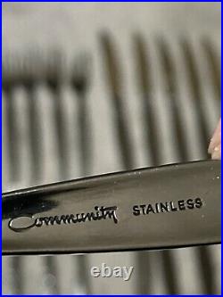 Vintage Oneida Community Venetia Stainless Steel Flatware 71 Pc Fork Knife Spoon