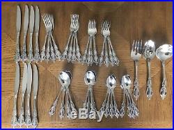 Vintage Oneida Deluxe Stainless MONTE CARLO Flatware 43 Piece Lot Set w Serving