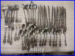 Vintage Oneida Michelangelo Cube Stainless Steel 52 Pieces Flatware