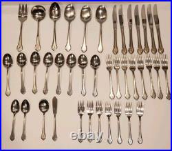 Vintage Oneida Profile Stainless Lakewood Scrolls Flowers Flatware Set Of 40 PCS