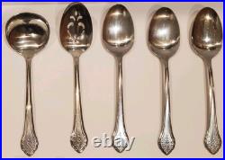 Vintage Oneida Profile Stainless Lakewood Scrolls Flowers Flatware Set Of 40 PCS