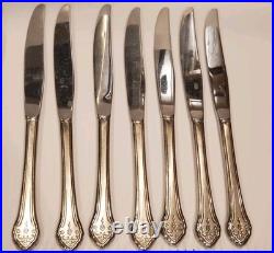 Vintage Oneida Profile Stainless Lakewood Scrolls Flowers Flatware Set Of 40 PCS