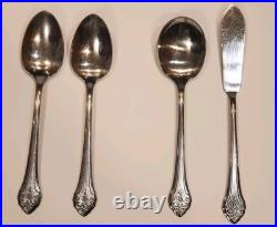 Vintage Oneida Profile Stainless Lakewood Scrolls Flowers Flatware Set Of 40 PCS