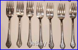 Vintage Oneida Profile Stainless Lakewood Scrolls Flowers Flatware Set Of 40 PCS