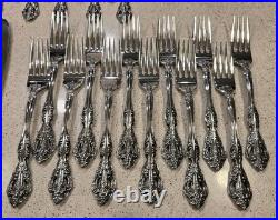 Vintage Oneida Stainless Steel Flatware Set for 12