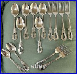 Vintage Oneida Toujours Stainless Steel Flatware Loop Handle Design 20 Pcs Lot