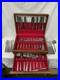 Vintage Over 130 pc Lot Oneida Community VIA ROMA Stainless Flatware with Case