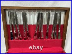 Vintage Over 130 pc Lot Oneida Community VIA ROMA Stainless Flatware with Case