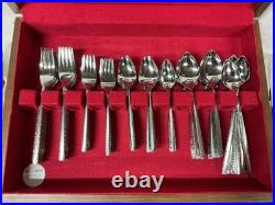 Vintage Over 130 pc Lot Oneida Community VIA ROMA Stainless Flatware with Case