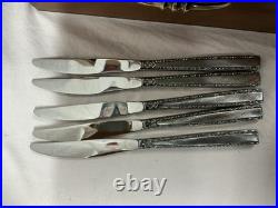 Vintage Over 130 pc Lot Oneida Community VIA ROMA Stainless Flatware with Case