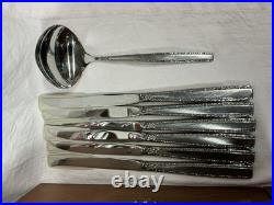 Vintage Over 130 pc Lot Oneida Community VIA ROMA Stainless Flatware with Case