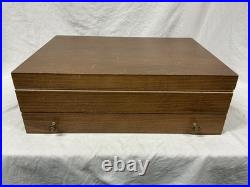 Vintage Over 130 pc Lot Oneida Community VIA ROMA Stainless Flatware with Case