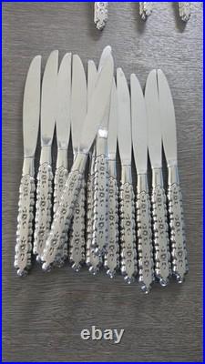 Vintage S. S. S. By Oneida Stainless Steel Flatware Lot Of 74 Pieces