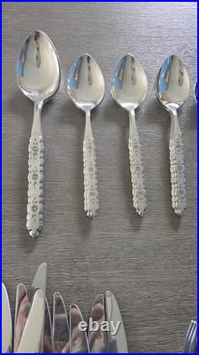 Vintage S. S. S. By Oneida Stainless Steel Flatware Lot Of 74 Pieces