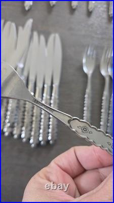 Vintage S. S. S. By Oneida Stainless Steel Flatware Lot Of 74 Pieces