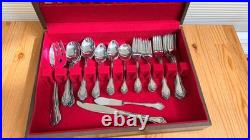 Vintage Wm A Rogers Deluxe Stainless Flatware set 70 pieces Vintage Wm A Rogers Deluxe Stainless Flatware set 70 pieces