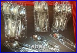 Vtg 1963 Oneida Nobility LADY EMPIRE Flatware 43pc Set SEALED Chest Silverplate